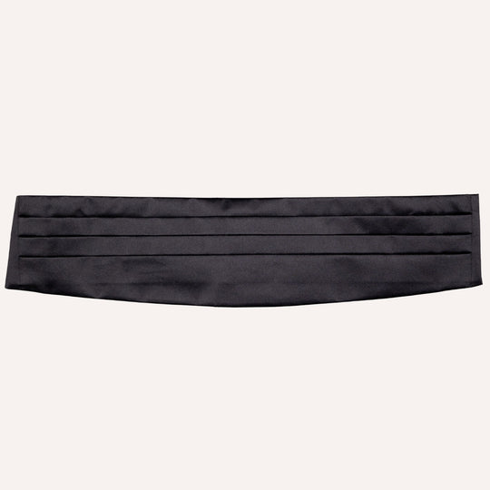 Black Satin Silk Cummberbund