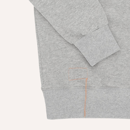 Grey Melange Harvard French Terry Crewneck Sweatshirt - Raglan Cut