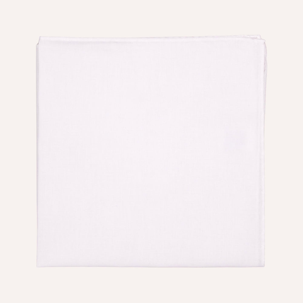 White Classic Cotton Pocket Square
