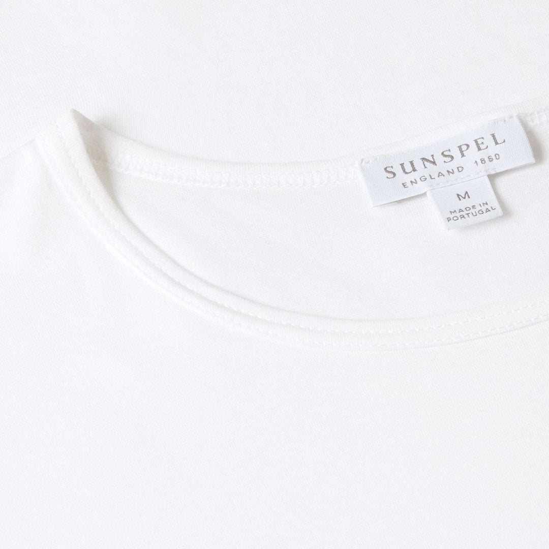 White Superfine Cotton Underwear T‑shirt