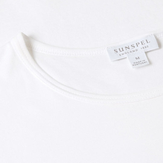 White Superfine Cotton Underwear T‑shirt