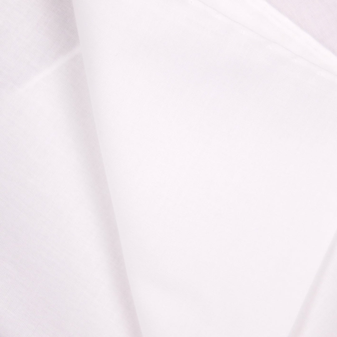 White Classic Cotton Pocket Square