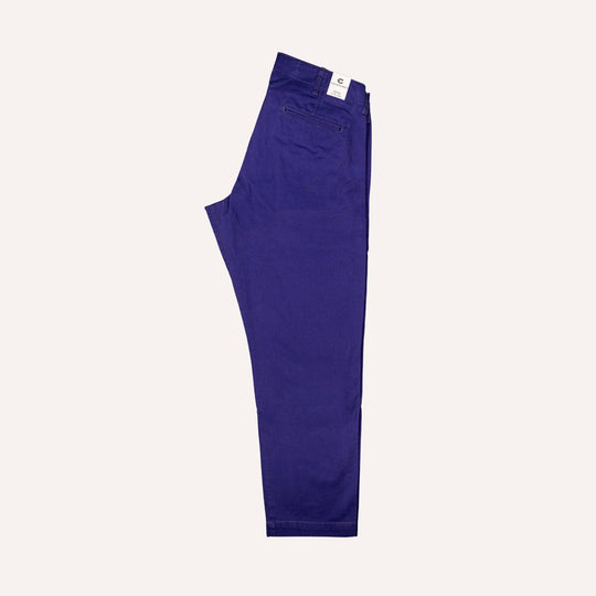 Indigo Blue Gabardine Officer Chino