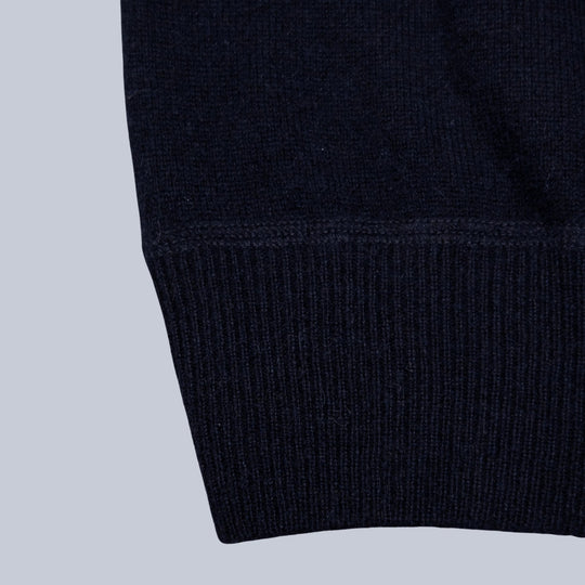 Navy Raglan Cashmere Sweater