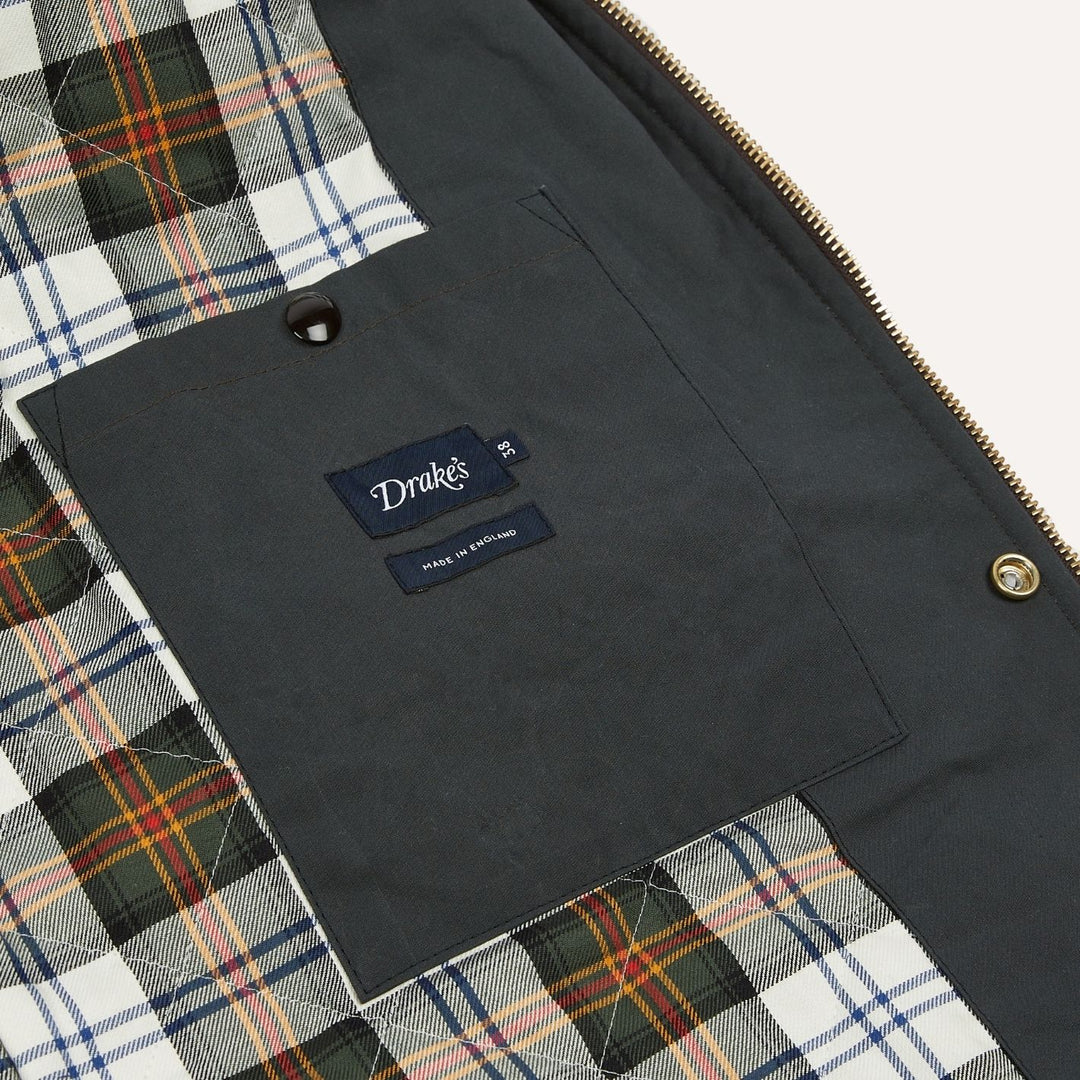 Navy Waxed Coverall Jacket