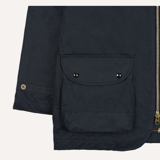 Navy Waxed Coverall Jacket