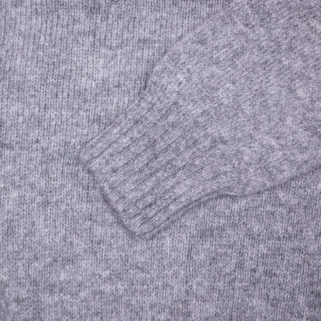 Mid Grey Supersoft Lambswool 3 Button Sweater