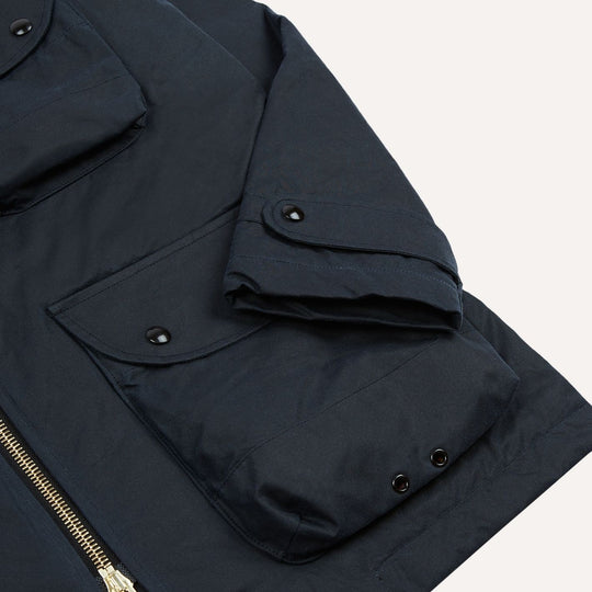 Navy Waxed Coverall Jacket