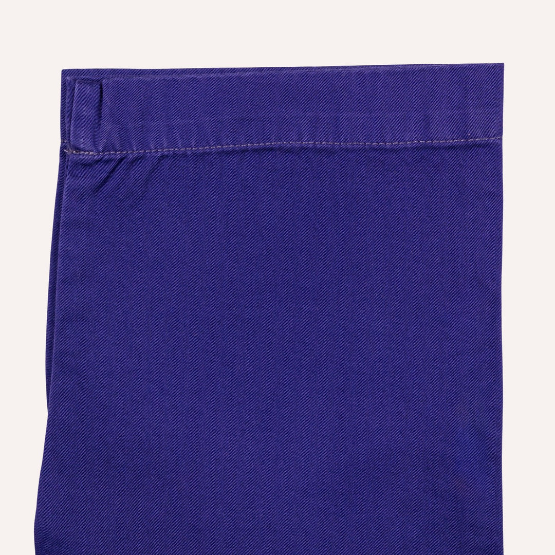 Indigo Blue Gabardine Officer Chino