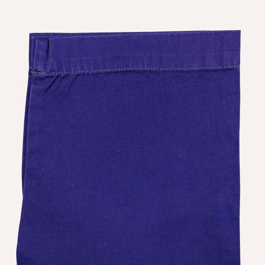 Indigo Blue Gabardine Officer Chino