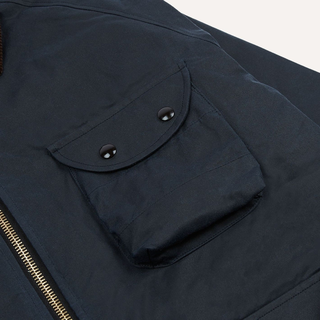 Navy Waxed Coverall Jacket