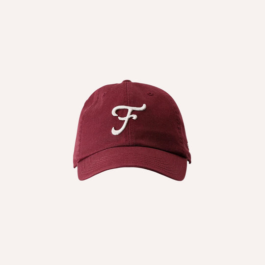 Burgundy Logo Embroidery Cotton Cap