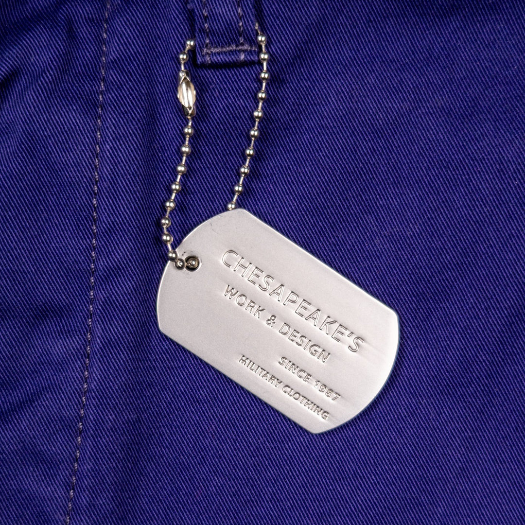 Indigo Blue Gabardine Officer Chino