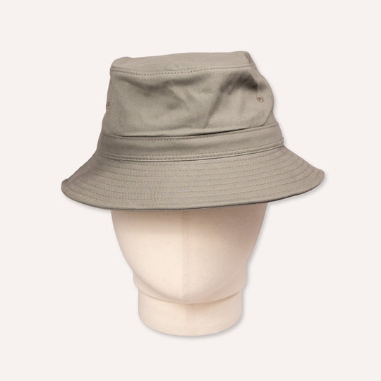 Olive Green Cotton Bucket Hat