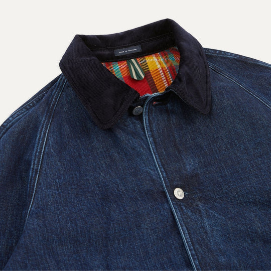 Indigo Lined Raglan Denim Chore Jacket