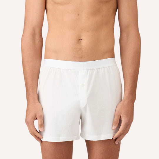 Superfine Cotton One‑Button Boxer Shorts