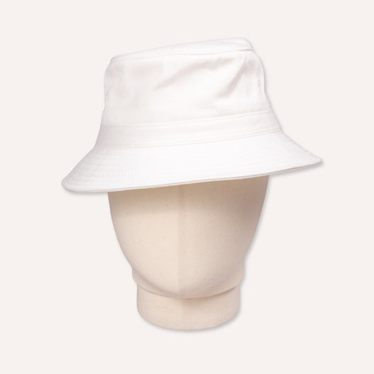 White Cotton Bucket Hat