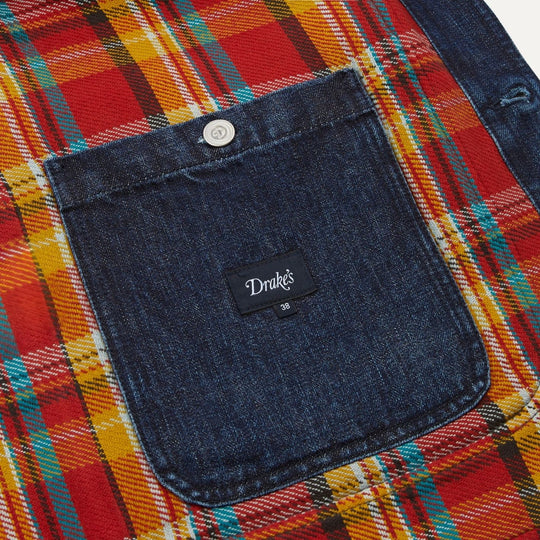 Indigo Lined Raglan Denim Chore Jacket