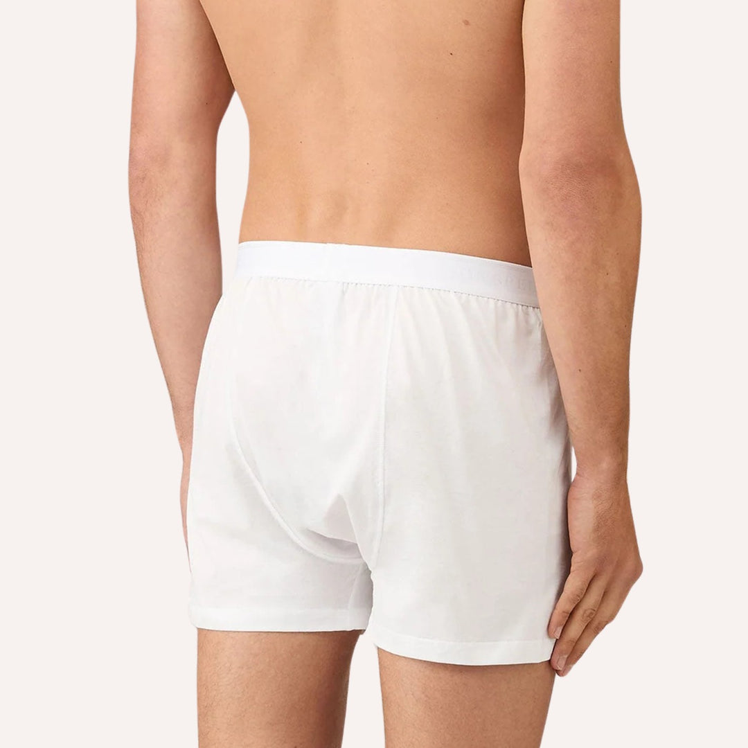 Superfine Cotton One‑Button Boxer Shorts