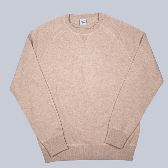 Beige Raglan Cashmere Sweater