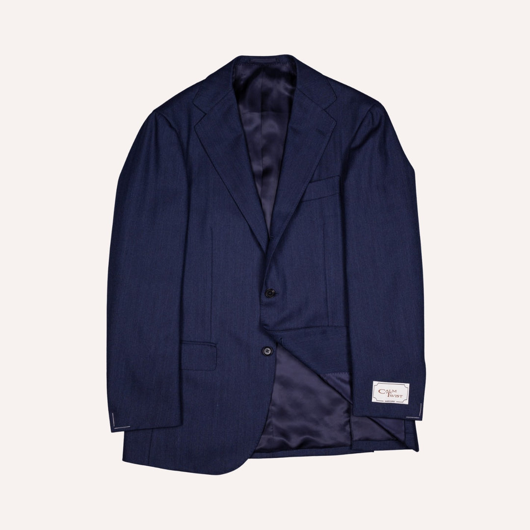 Navy Herringbone Calm Twist Suit