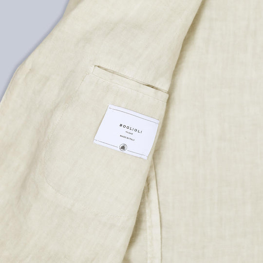 Light Beige Washed Linen Suit