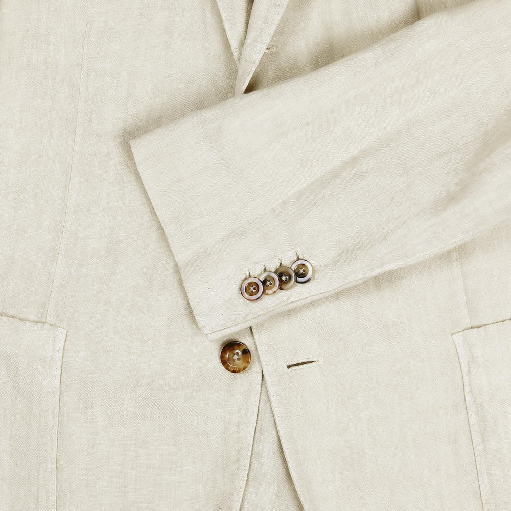 Light Beige Washed Linen Suit