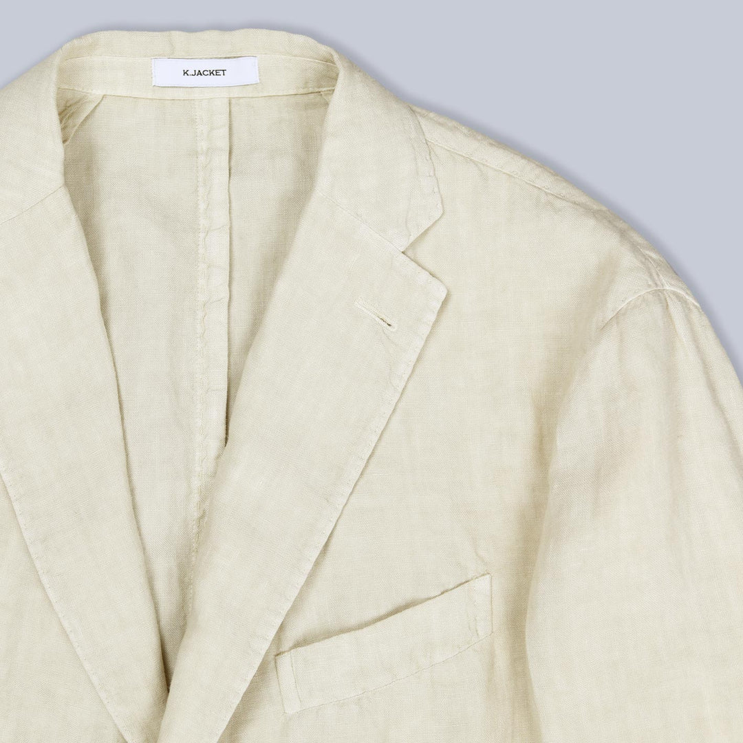 Light Beige Washed Linen Suit