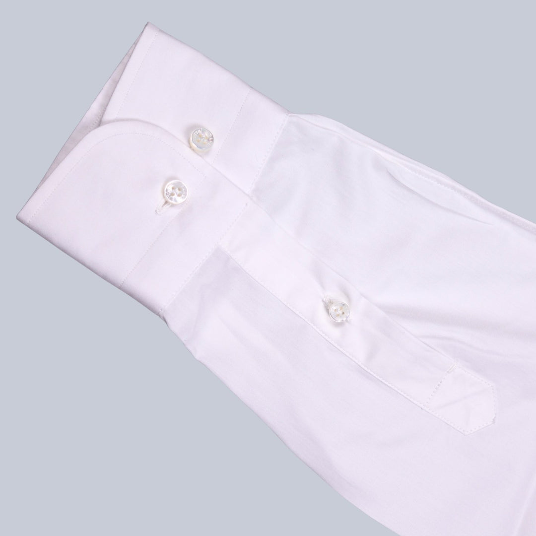 White Poplin Slim Fit Cutaway Shirt