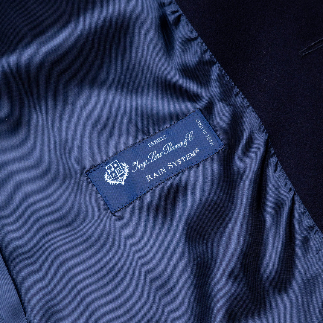 Dark Navy Loro Piana Rain System Coat