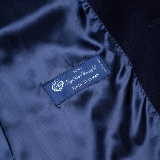 Dark Navy Loro Piana Rain System Coat