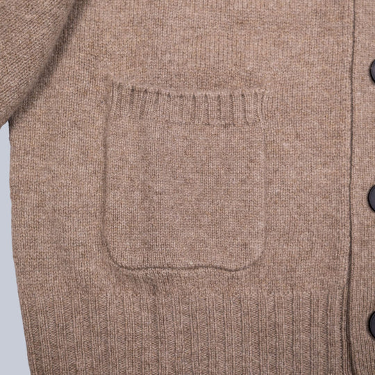 Taupe Lambswool Cardigan