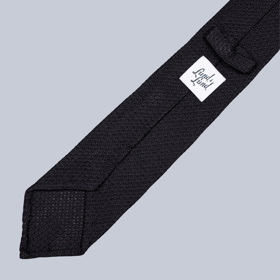 Black Grenadine Silk Tie