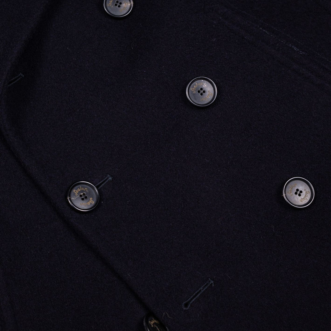 Navy Wool Cashmere Peacoat