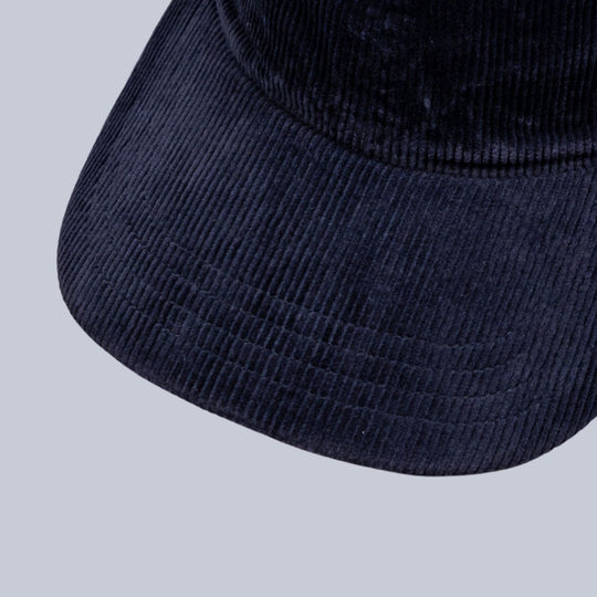 Navy Corduroy Baseball Cap
