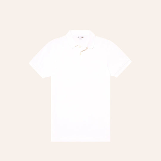 White Pique Polo Shirt