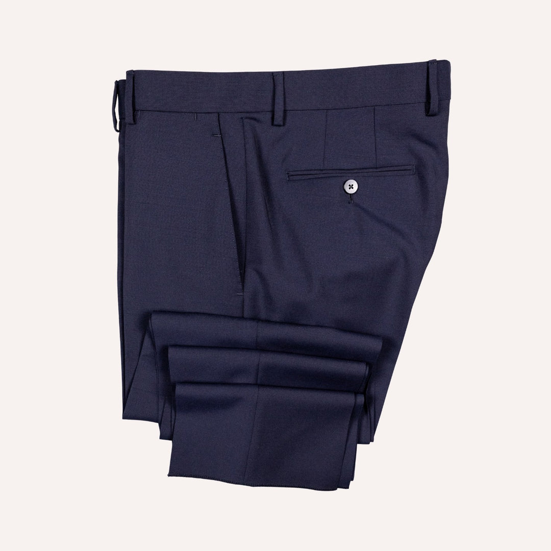 Navy Wool Mohair Single Breasted Suit