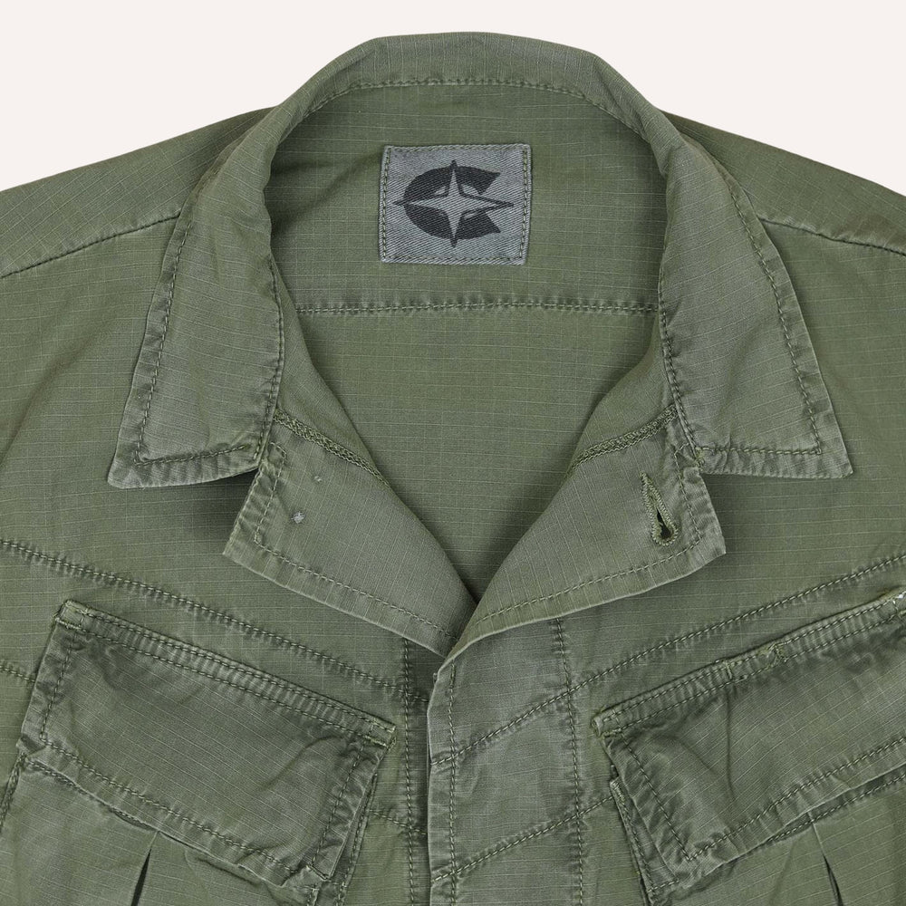Green Cotton Fatigue Jungle Jacket