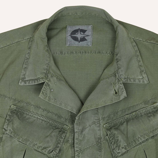 Green Cotton Fatigue Jungle Jacket