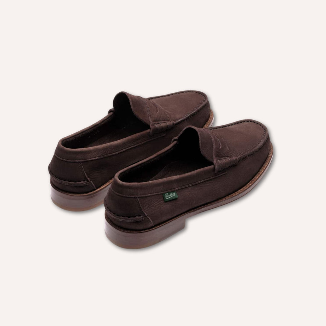 Chocolate Brown Nubuck Coraux Flexsole Loafers