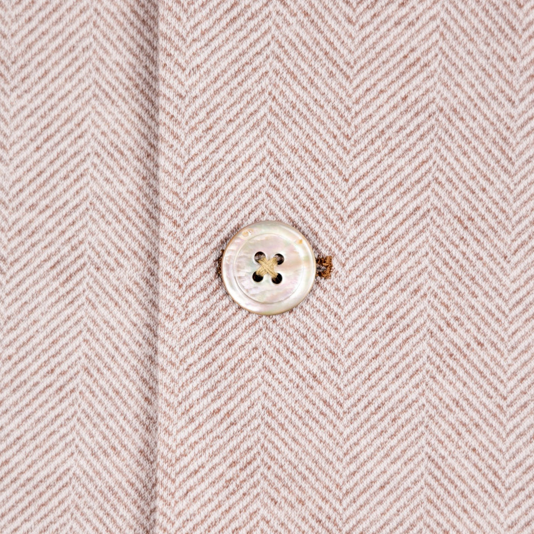 Taupe Herringbone Nehru Jacket