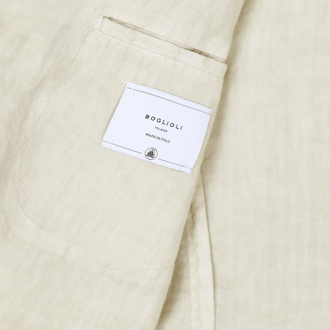 Light Beige Washed Linen Suit