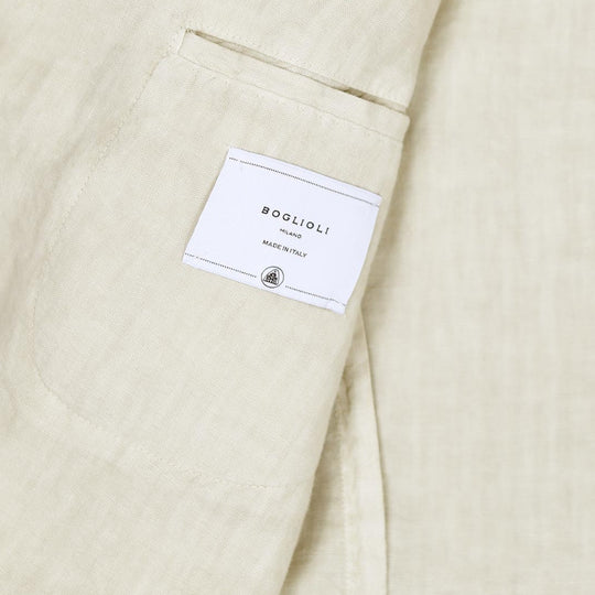 Light Beige Washed Linen Suit