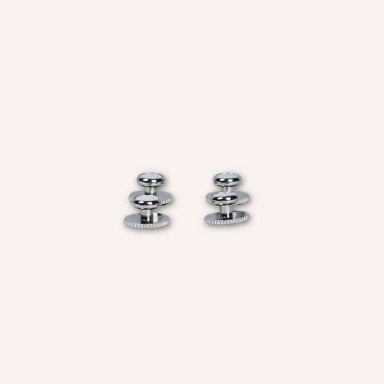 Silver Plated Mother Of Pearl Shirt Studs