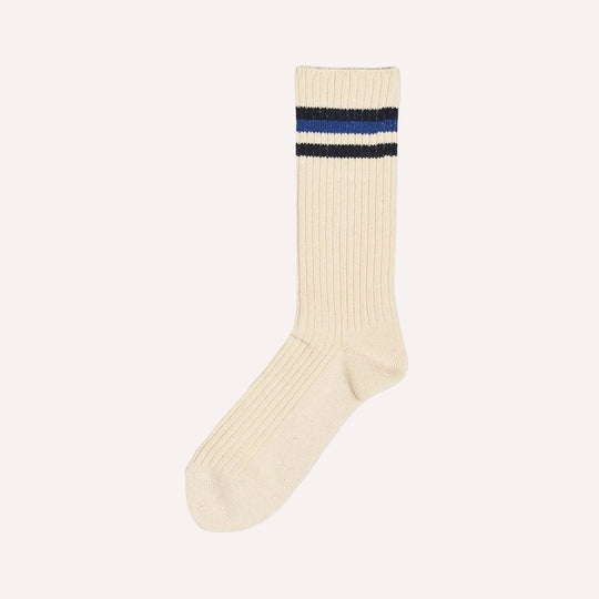 Ecru Blue Vintage Ivy Cotton Socks