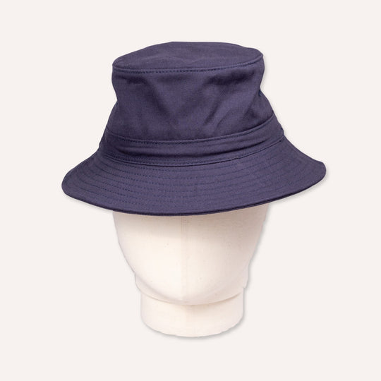 Navy Blue Cotton Bucket Hat