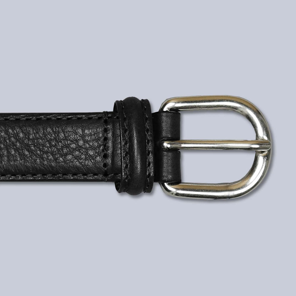 Black Leather 25mm Belt