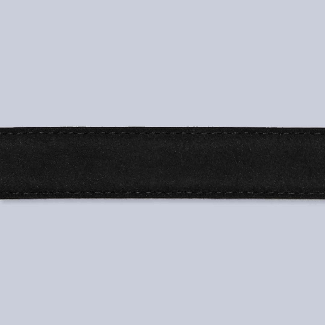 Black Suede Leather 25mm Belt