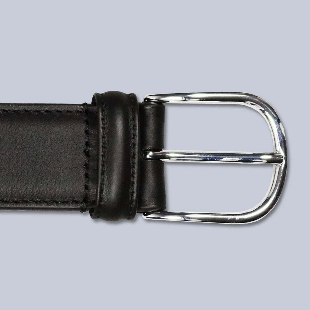 Brown Wide Nappa Calf Leather Belt