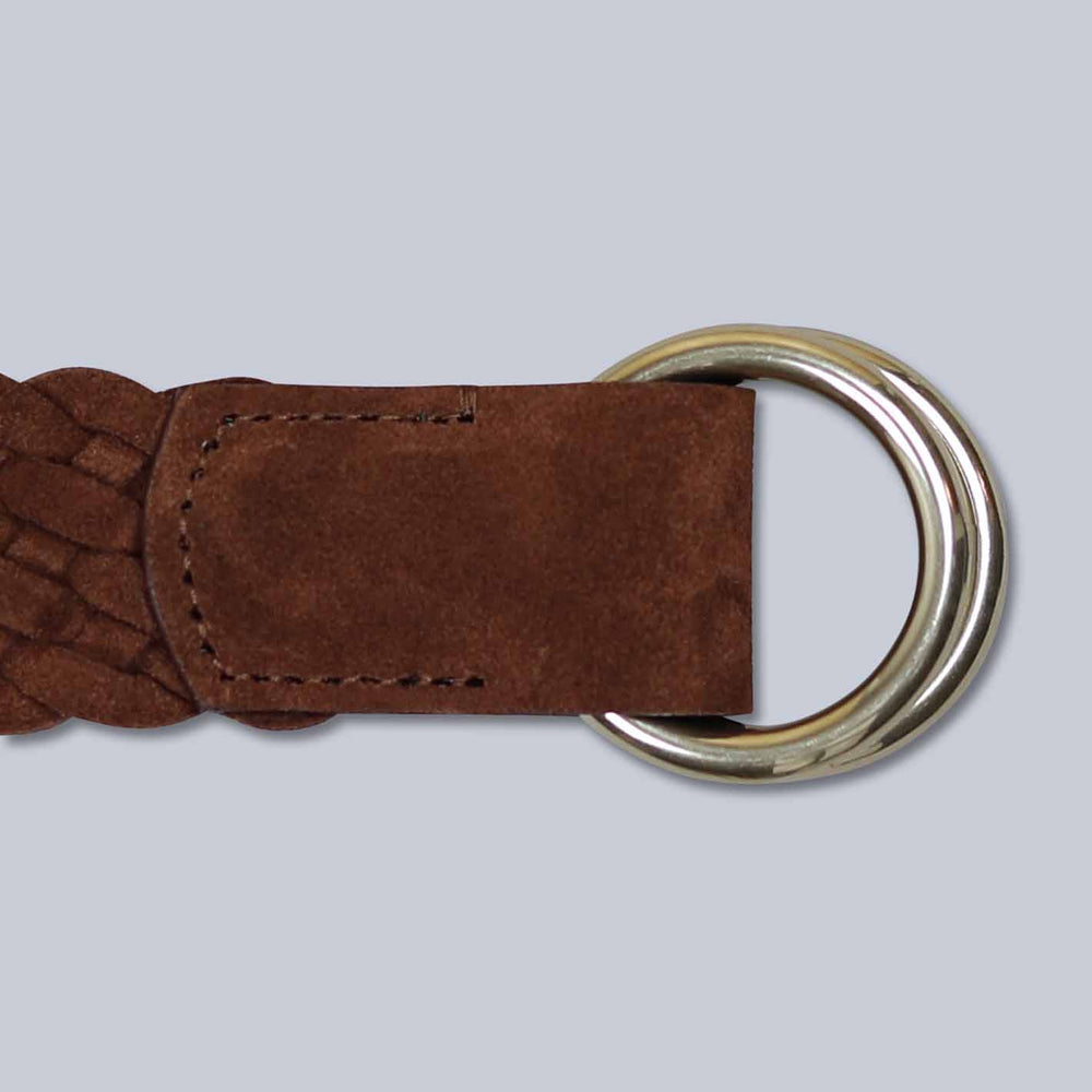 Albert Thurston Gold Nylon Brown Leather 35mm Braces